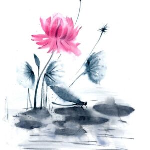Dragonfly and Lotus