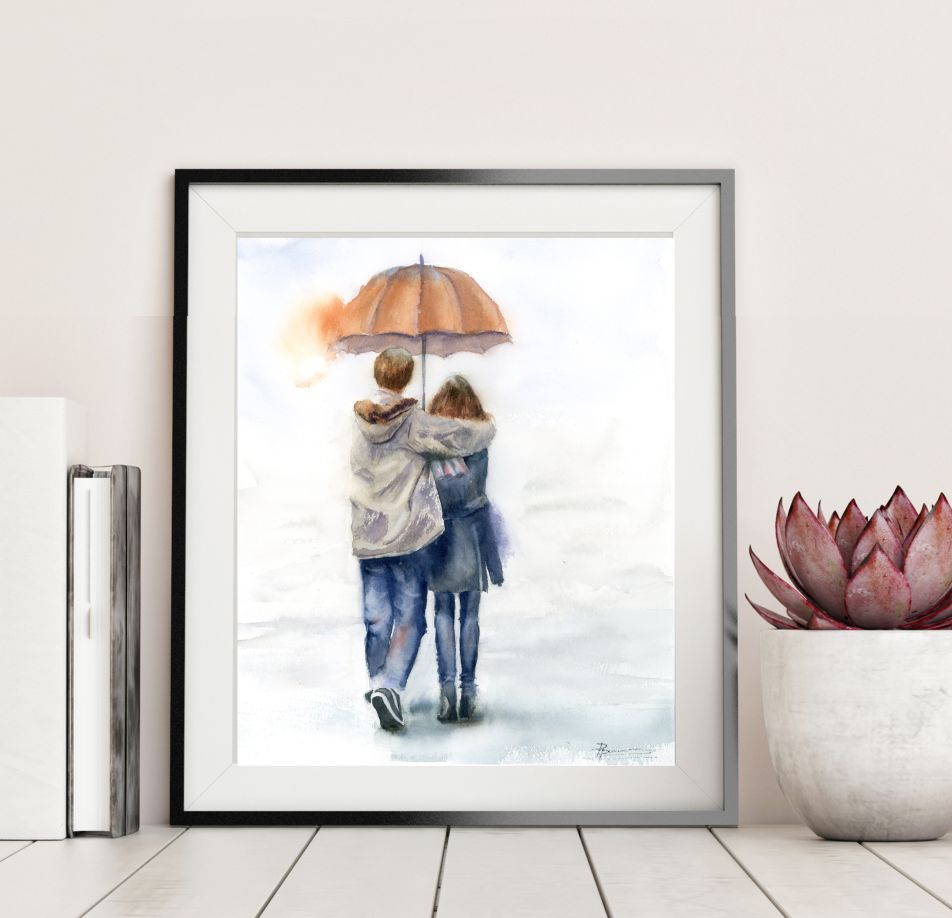 Couple under umbrella - Image 2