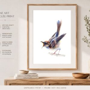 Mockingbird Watercolor Print