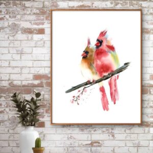 Pair of Northern Cardinals Print